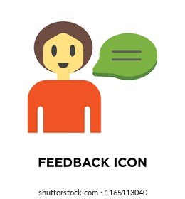 Feedback icon vector isolated on white background, Feedback transparent sign , question symbols