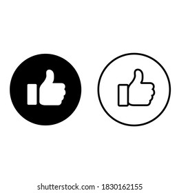 Feedback icon vector set. Like illustration sign collection. agree symbol.