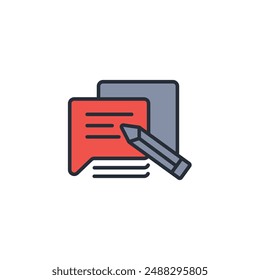 feedback icon. vector.Editable stroke.linear style sign for use web design,logo.Symbol illustration.