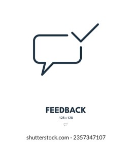 Icono de comentarios. Vota, Calificación, Comentario. Stroke editable. Icono de vector simple