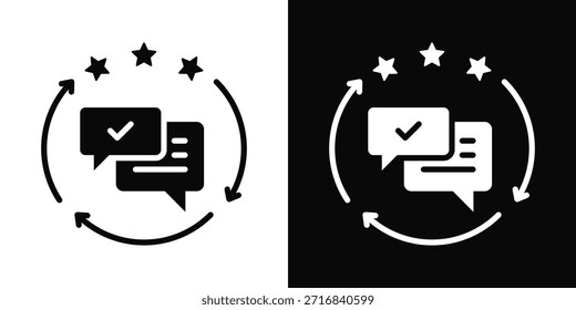 Ícone De Comentários Estilo De Plano De Fundo Branco E Preto