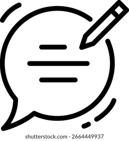 Icono de Comentarios: Escribir un comentario en la burbuja del discurso