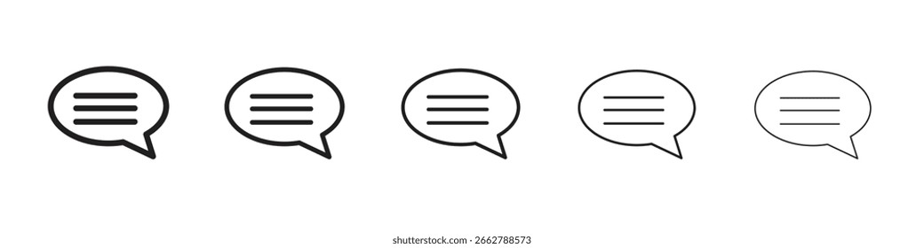 Ícone de comentários para design, logotipo, aplicativo, interface do usuário do site.
