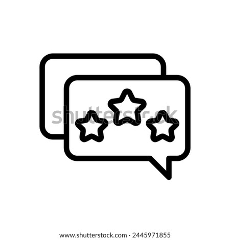 The feedback icons are chat bubbles and stars
