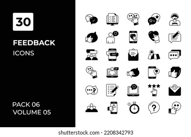 Feedback icons collection. Set vector line with elements for mobile concepts and web apps. Collection modern icons.