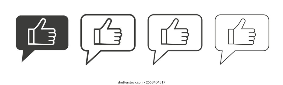 Feedback icons collection. vector set in black color
