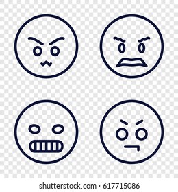Feedback icons set. set of 4 feedback outline icons such as 