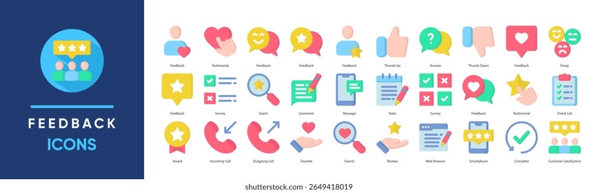 Iconos de Comentarios establecen la colección. Incluyendo testimonios, reseñas, Encuestas y respuestas de los usuarios. Perfecto para Servicio al cliente, interfaces UX, sistemas de clasificación y plataformas de comunicación.