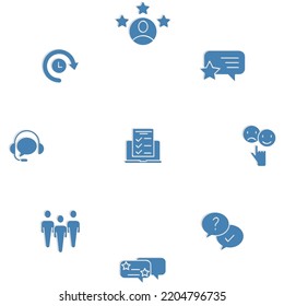 Feedback icons set. Set of editable stroke icons. Vector set of Feedback