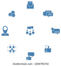 Feedback icons set. Set of editable stroke icons. Vector set of Feedback