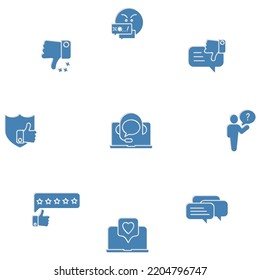 Feedback icons set. Set of editable stroke icons. Vector set of Feedback