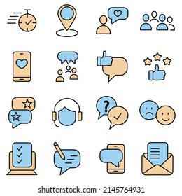 Feedback icons set . Feedback pack symbol vector elements for infographic web