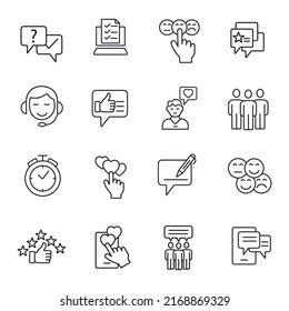 feedback icons set . feedback pack symbol vector elements for infographic web