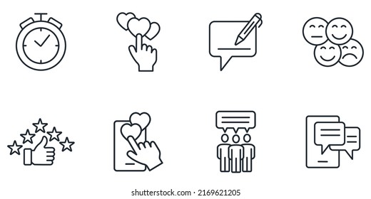 feedback icons set . feedback pack symbol vector elements for infographic web