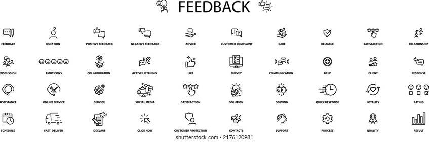 Feedback icons set , vector illustration