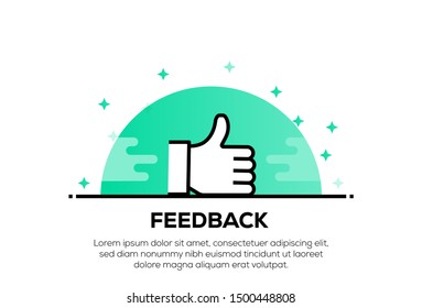 FEEDBACK AND ILLUSTRATION ICON CONCEPT