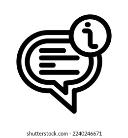 feedback info icon or logo isolated sign symbol vector illustration - high quality black style vector icons
