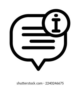 icono de información de retroalimentación o logotipo símbolo de signo aislado ilustración vectorial - iconos vectoriales de estilo negro de alta calidad
