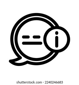Feedback-Info-Symbol oder Logo einzeln auf Zeichensymbolen, Vektorgrafik - hochwertige Vektorsymbole mit schwarzem Hintergrund
