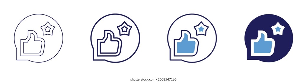 Feedback innovation icon in 4 different styles. Thin Line, Line, Bold Line, Duotone. Duotone style. Editable stroke.