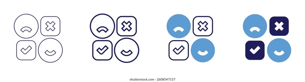 Feedback intelligence icon in 4 different styles. Thin Line, Line, Bold Line, Duotone. Duotone style. Editable stroke.