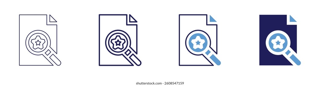 Feedback intensity icon in 4 different styles. Thin Line, Line, Bold Line, Duotone. Duotone style. Editable stroke.