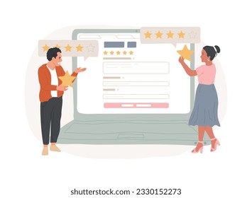 Feedback isolated concept vector illustration. Corporate website, menu bar, customer feedback page, leave you opinion, site navigation, user experience, web element, impression vector concept.