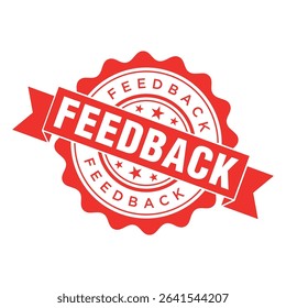 Feedback Letter Rubber Stamp Vector Design Template