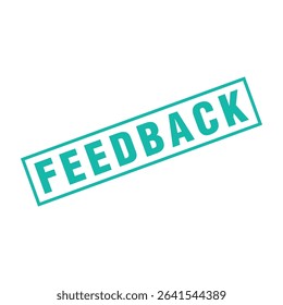Feedback Letter Rubber Stamp Vector Design Template