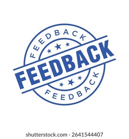 Feedback Letter Rubber Stamp Vector Design Template