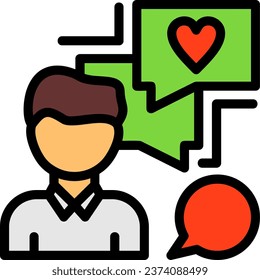 Feedback Line Filled Vector Icon Design