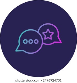 Feedback Line Gradient Icon Design