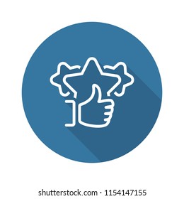 Feedback Line Icon. Client Satisfaction symbol. Customer Relationship Management. Isolated UI element.