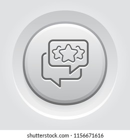 Feedback Line Icon. Client Satisfaction symbol. Customer Relationship Management. Isolated UI element.