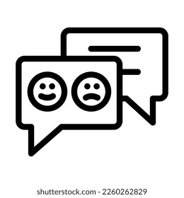 feedback line icon illustration vector graphic