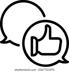 feedback line icon illustration vector