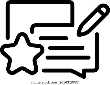 feedback line icon illustration vector