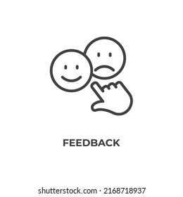 feedback line icon. linear style sign for mobile concept and web design. Outline vector icon. Symbol, logo illustration. Vector graphics