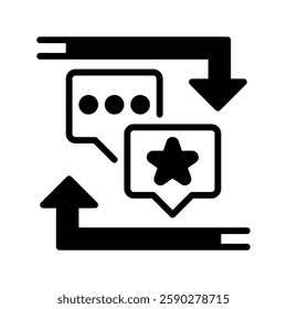 Feedback line icon. Universal creative premium symbol. Vector sign icon logo template. Vector illustration