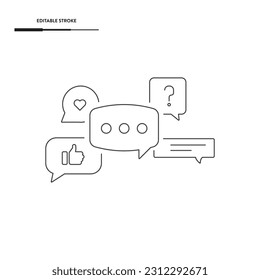 Feedback Line Icon Vector Design.