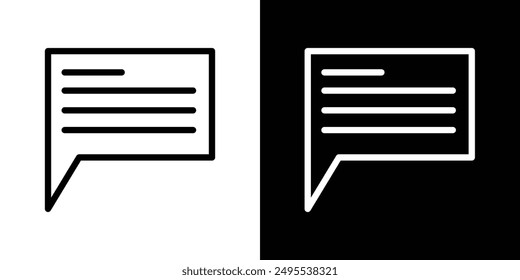 Ilustración vectorial de iconos de línea de Comentarios.