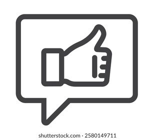 Feedback line icons. Set of outline symbols, simple graphic elements, modern linear style black pictograms collection. Vector line icons set