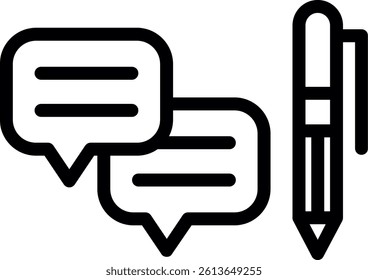 Feedback Line Vector Icon Design
