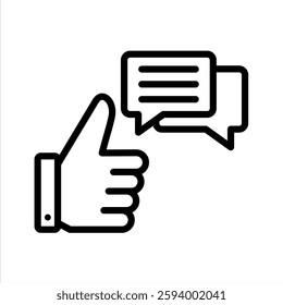 Feedback Line Vector Illustration On White Background.