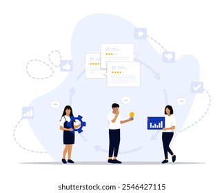 Ilustración de concepto de bucle Comentarios. Conveniente para la página de aterrizaje, ui, Web, tarjeta de introducción del App, editorial, volante, y Anuncio.