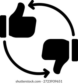 feedback loop glyph icon illustration vector