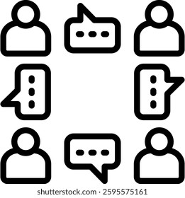 Feedback Loop Icon Element For Design And Vector