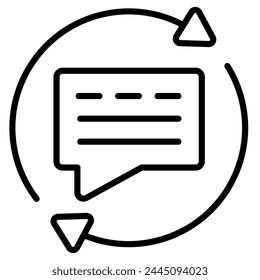 Feedback Loop icon line vector illustration