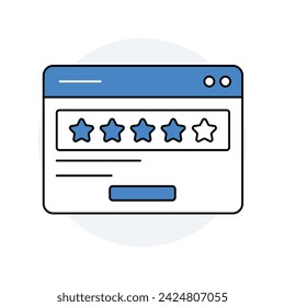 Feedback Made Simple. Enhance User Engagement with Our Intuitive Review Form Icon. Vector Editbale Stroke and Colors.