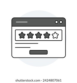 Feedback Made Simple. Enhance User Engagement with Our Intuitive Review Form Icon. Vector Editbale Stroke and Colors.